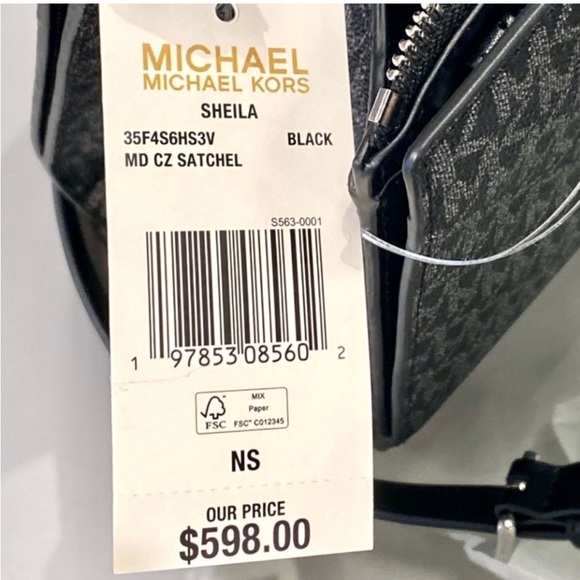 Michael Kors Sheila MediumSignature Logo and
Metallic Satchel Crossbody - Picture 11 of 12